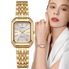 Luxury Ladies Fashion Quartz Watch Simple Scale Square
