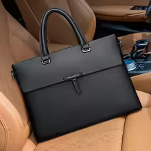 Briefcase Men's Tote Top Layer cowhide 14-inch waterproof