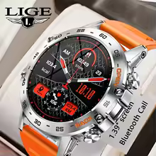 LIGE New1.39" Bluetooth Call Smart Watch Men