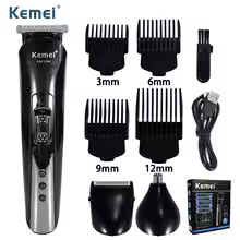 Kemei KM-1506 3 in 1 Electric Hair Clipper USB Charging