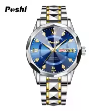 POSHI Men's Watch Date Week Fashion Watch Men