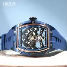 MEGIR 2242 Blue Automatic Watch for Men Sport Waterproof