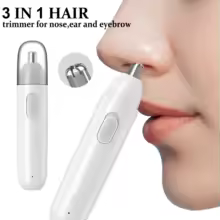 Battery powered men's nose hair trimmer 360 degree rotating